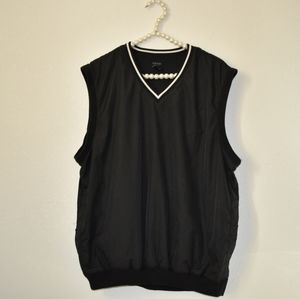 Vintage Izod Black Golf Vest